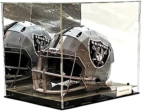 Football Helmet Acrylic Display Case Box Mirror 2 Level Riser Showcase Shoes UV Protection post thumbnail image