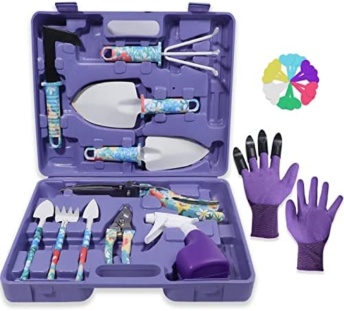 Tbltaca Garden Tool Set, Stainless Steel Heavy Duty Gardening Tools 30 PCS w/Floral Print, Trowel Rake Weeder Pruner Shears Sprayer Digging Claw Gloves, Ideal Gardening Gift for Women post thumbnail image