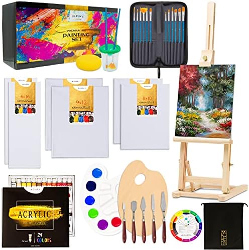 MODERA Premium Acrylic Art Paint Set | 55-Piece Professional Artist Painting Supplies Kit with Wooden Tabletop Easel, Paints, Brushes, Knives, Palettes, Canvases & More | for Adults, Kids & Beginners post thumbnail image