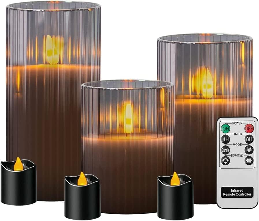 FFG Led Candles with Remote and Timer Set of 6, Flickering Flameless Battery Operated Pillar Candles for Christmas, Indoor and Outdoor Use, Black Stripe post thumbnail image