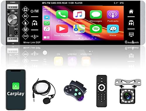 1 Din Single Din Car Stereo with Apple Carplay & Android Auto, Rimoody Bluetooth 5.1” 1 Din Touchscreen Car Radio with USB/AUX/SD Card Input, Backup Camera, FM Car Radio post thumbnail image