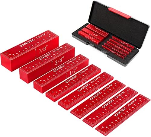 EANOSIC Setup Blocks Height Gauge Set, 8pcs Precision Aluminum Setup Bars for Router and Table Saw Accessories Woodworking Set Up, Bars Include Laser Engraved Size Markings (Extra Long 4 Inch) post thumbnail image