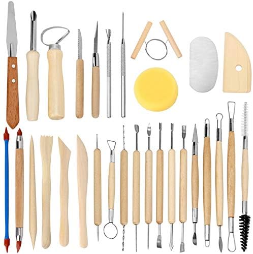 Blisstime Set of 30 Clay Sculpting Tools Wooden Handle Pottery Carving Tool Kit post thumbnail image