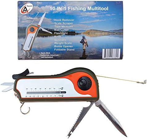 Fisherman Gift Tool Fishing Multitool – Hook Remover, Scale Scraper, Tape Measure, Bait Cutter, Flashlight, Knife, Scissors, Weight Scale, Bottle Opener, Gift Idea for Men Women Kids post thumbnail image