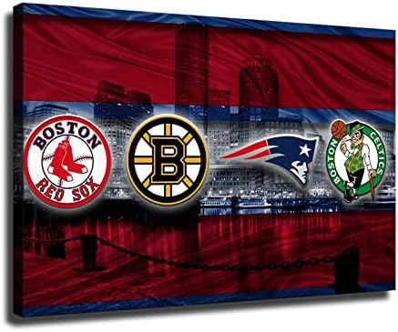 New England City Sports Team Poster Sports Canvas Wall Art Pattern Print Art Deco Fan Home Decor Photo (unframed Canvas,16x24inch) post thumbnail image