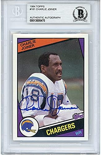 Charlie Joiner Autographed Football Card San Diego Chargers 1984 Topps Beckett Authenticated Autograph and Slabbed Los Angeles Chargers Signed Cards Auto Collectibles post thumbnail image