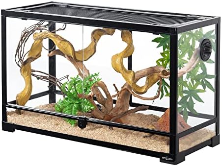 REPTI ZOO Tempered Glass Reptile Terrarium 30 Gallon, Wide Reptile Tank 30″ x 12″x 18″ for Reptile Pets Bearded Dragon Gecko Lizard, Double Front Opening Doors Top Screen Ventilation post thumbnail image