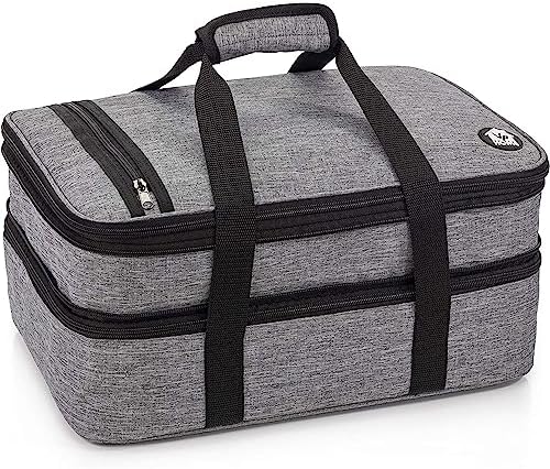 VP Home | Double Casserole Travel Bag – Insulated Food Containers Carrier – Food Warmer Carry Case for Trip – Suitable for Hot or Cold Food – Ideal for Outdoor Picnic or Outside Parties (Heather Gray) post thumbnail image