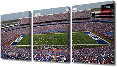 TUMOVO American Football Team Pictures Paintings 3 Panel Bills Canvas Wall Art Buffalo Sports Stadium Artwok Highmark Stadium Posters Home Decor for Living Room Framed Ready to Hang, 36″ Wx18 H post thumbnail image