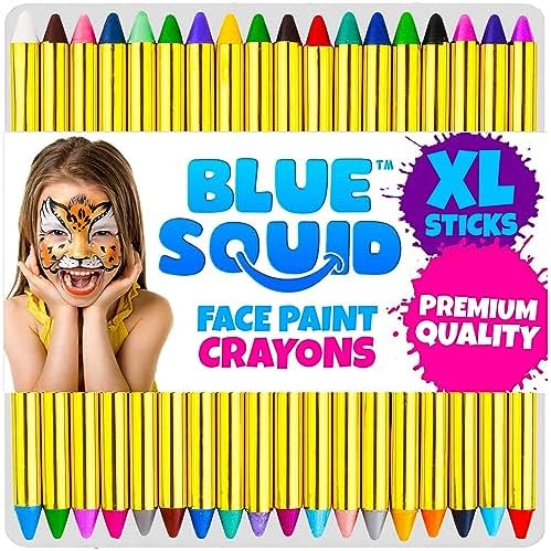 Face Paint Crayons for Kids, Blue Squid 36pcs XL Face & Body Painting Makeup Crayons, Safe for Sensitive Skin, Metallic & Classic Colors, Birthdays & Halloween Makeup Sticks post thumbnail image