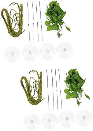 POPETPOP 2 Sets Pet Landscaping Vines Terrariums Plastic Container Tank Decor Reptile Habitat Plants Pet Cage Reptile Landscape Reptile Climbing Vines Simulation Plant Pu Vines Pet Supplies post thumbnail image