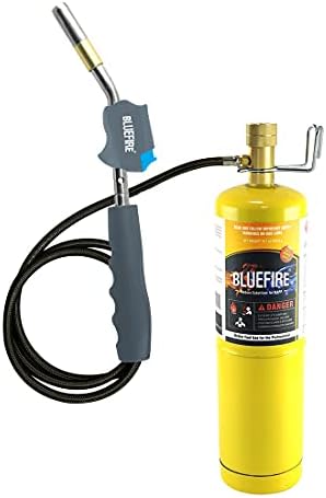 BLUEFIRE HZ-8388B Self Igniting 3′ Hose Gas Welding Torch with Handy Clip and MAPP Bottle,Super Swirl Flame Handhold Portable Hosed Nozzle Head Fuel by Propane MAP Pro (Torch kit with MAPP) post thumbnail image