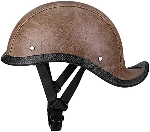 SDFGDFD Motorcycle Half Helmet,Retro Leather Open Face Helmet, ECE/DOT Approved with Vintage Style Half Helmets, for Scooter Bike Cruiser Chopper Moped Jet Helmet, One size (56~60cm) post thumbnail image