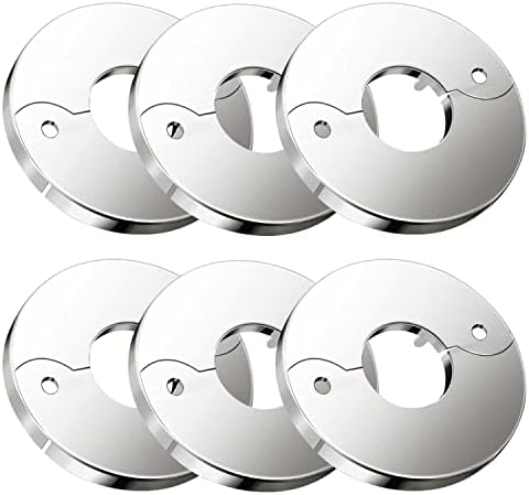 Plumbing Cover Plates, Escutcheon plate, Stainless Split Flange, Hinged Floor and Ceiling Plates for than 21mm Dia Pipe (Fits 1/2 Inch IPS), Chrome Finish, 6 PCS post thumbnail image