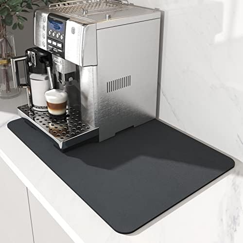 AMOAMI-Coffee Mat Hide Stain Rubber Backed Absorbent Dish Drying Mat for Kitchen Counter-Coffee Bar Accessories Fit Under Coffee Maker Coffee Machine Coffee Pot Espresso Machine Dish Rack post thumbnail image