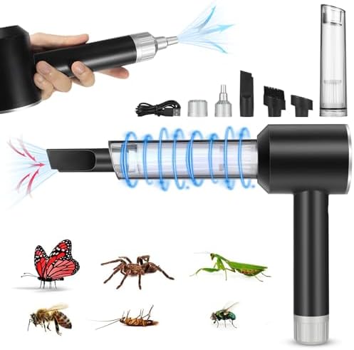 Bug Vacuum Catcher, Spider and Inspect Catcher Traps, Rechargeable Bug Catcher with Brush Head & Charging Line & Multifunctional Suction Nozzle for Stink Bug, Moth, Cockroach, Spider, Ant, Black post thumbnail image