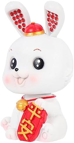 NOLITOY Chinese New Year Rabbit Statue Year of The Rabbit Rabbit Ornament Zodiac Rabbit Statue 2023 New Year Decorations Bunny bobblehead Bunny Bunny Figurines post thumbnail image