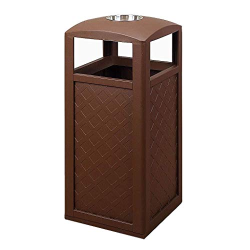 JINXIU Kitchen with Cans for Office Bedroom and F Trash Can Garbage Storage Bucket Classical Indoor and Outdoor with Ashtray Commercial Stainless Steel Garbage Can Decorative Metal Panel for Coffee H post thumbnail image