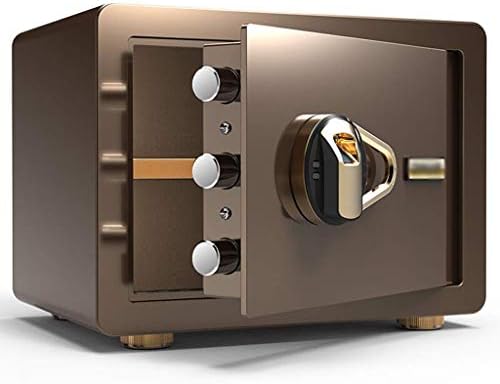 DINGZZ Home Steel Security Safe Box, Biometric Fingerprint Quick-Access Safe, Lock Box Cabinets, Solid Steel Safe Strongbox for Money, Jewelry, Cash Boxes (Color : Coffee gold) post thumbnail image