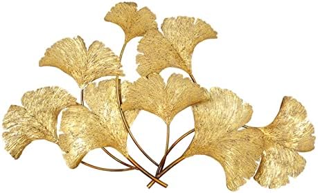 HAUBIS Home Metal Wall Decor, Golden Ginkgo Leaf Iron Art Decoration Home Living Room Porch Decoration Pendant Three-Dimensional Wall Decoration Wall Hanging Family Wall Decor (Size : 1) post thumbnail image