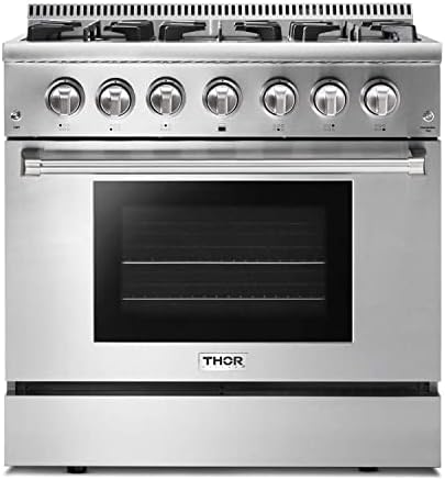 THOR KITCHEN HRD3606U 36inch Free Standing Stainless Steel Gas Range Electric Oven 6 Burner 5.2 Cu. Ft post thumbnail image