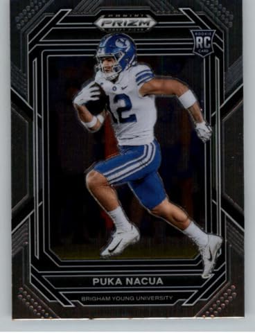 2023 Panini Prizm Draft Picks #197 Puka Nacua BYU Cougars RC Rookie Card Official NCAA Football Card in Raw (NM or Better) Condition post thumbnail image