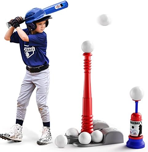 TEMI Baseball Tee, T Ball Set for Toddlers, Includes 6 Balls, Teeball Batting Tee,Pitching Machine, Outdoor Sport Toy Games for Boys & Girls, Kids Ages 3-12 Years post thumbnail image