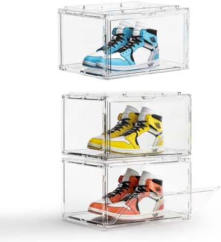 SneakerView Acrylic Clear Shoe Boxes – 360° Clear Plastic Stackable Sneaker Storage For Sneakerhead. Professional Grade Shoe Display Case .Boots and Hat Organizer.Fits US Size 15-3 pack post thumbnail image