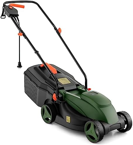 Safstar Electric Corded Lawn Mower Clearance, 12-AMP 14-Inch Walk-Behind Lawnmower with Collection Box, 3 Adjustable Height Position, Self Locking Function, 2-in-1 Push Lawn Mower for Backyard Patio post thumbnail image