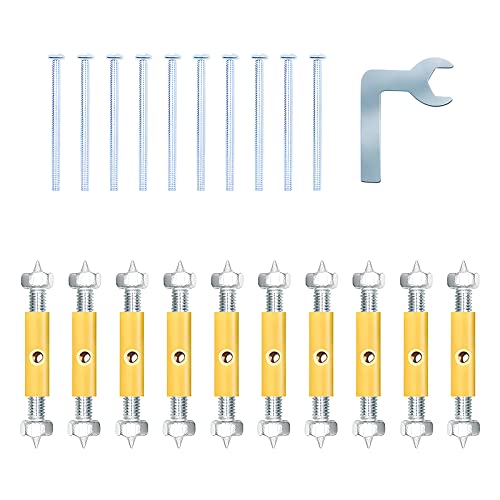 Switch Box Repair Tool – SANDIY 10 Pieces 118 Type Adjustable Cassette Repairer Screw – with 8 Long Screws and Wrench – Outlet Repair Tool, for Concealed Boxes, Electrical Box Repair (Gold) post thumbnail image