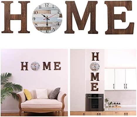 Rustic Home Sign with Wall Clock – Wood Letters for Wall Decor – Wooden Wall Clock Silent Non-Ticking – Home Decor for Living Room, Bedroom, Farmhouse, Housewarming Gift (Rustic) post thumbnail image