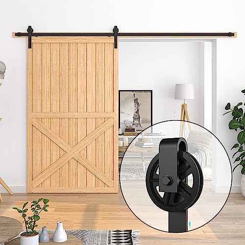 ROOMTEC Sliding Barn Door Hardware Roller Set Black (J Shape Hanger) post thumbnail image