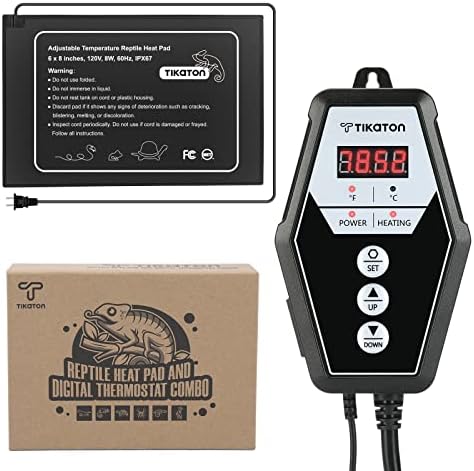 Tikaton Reptile Heating Pad and Digital Thermostat Combo Set, Under Tank Heater for 10-20gal/30-40gal Tank, Terrarium Heat Mat for Turtle/Snake/Lizard/Frog/Spider/Plant Box post thumbnail image