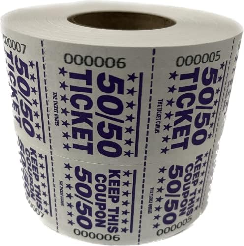 The Ticket Gurus 50/50 Marquee Raffle Tickets – 1000/Roll Easy Read Series (Purple) post thumbnail image