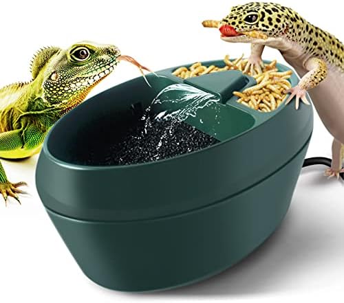 MYGIIKAKA Reptile Drinking Water Fountain Chameleon Accessories Automatic Circulation System with Trough, Bearded Dragon Cage Accessories Reptiles Habitat Waterfall for Snake/Lizard/Chameleon/Turtle post thumbnail image