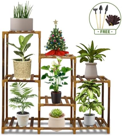 AWLYLNLL Plant Stand Indoor for Multiple Plants,3 Tiers 7 Potted Tiered Plant Shelf Outdoor Garden Decor ,Wood Ladder Plant Holder Table Plant Pot Stand for Living Room Window Balcony Home Decor post thumbnail image