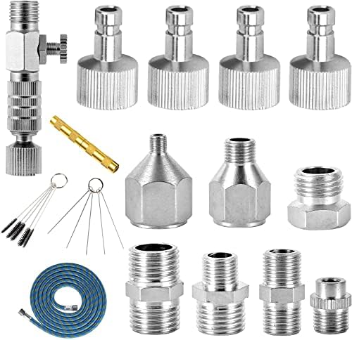 16PCS Airbrush Adapter Set Includes 12PCS Airbrush Adapter Kit Fitting Quick Release Disconnect Fitting Connector,Airbrush Hose with Airbrush Spray Cleaning Repair Tool for Air Compressor post thumbnail image