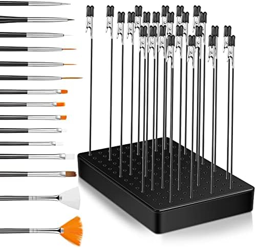 Painting Stand Base Holder and 24 Pcs Alligator Clip Sticks and 15 Pieces Clean Brush for Airbrush Spraying Hobby Modeling Parts for DIY Card Photo Memo post thumbnail image