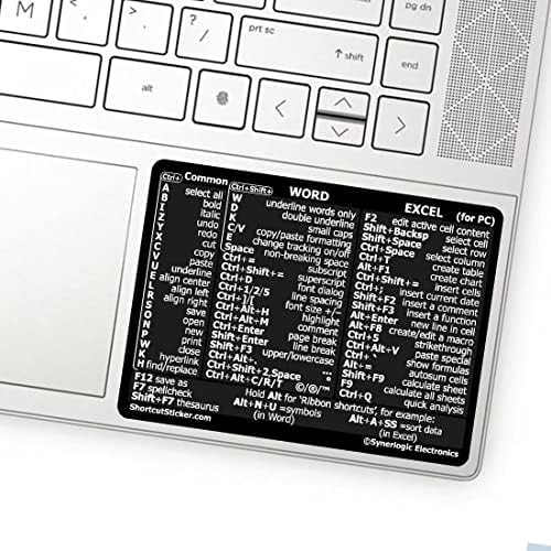 SYNERLOGIC Microsoft Word/Excel (for Windows) Reference Guide Keyboard Shortcut Sticker, Laminated, No-Residue Vinyl (Black/Small) post thumbnail image