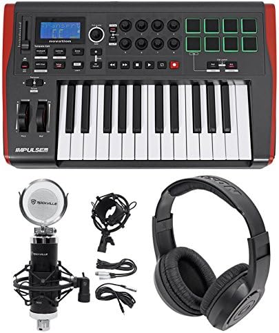 Novation IMPULSE 25 Ableton Live 25-Key MIDI USB Keyboard Controller Bundle with RockvilIe RCM03 Pro Studio Recording Condenser Microphone & Samson SR350 Studio Monitoring Stereo Headphones (3 Items) post thumbnail image