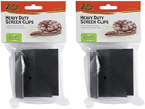 (2 Pack) Zilla Reptile Terrarium Covers Heavty Duty Screen Clips, Large 30Gallon or Larger, 2 Clips each post thumbnail image