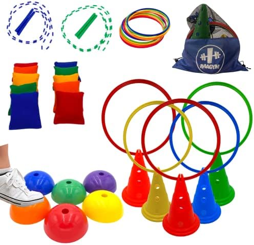 IMAGYM Obstacle Course for Kids Stepping Stones for Kids Ninja Warrior Coordination Indoor Bean Bags for Kids Balance Beam Outdoor Games for Kids Ages 8-12 Carnival Games Recess Playground Toys post thumbnail image