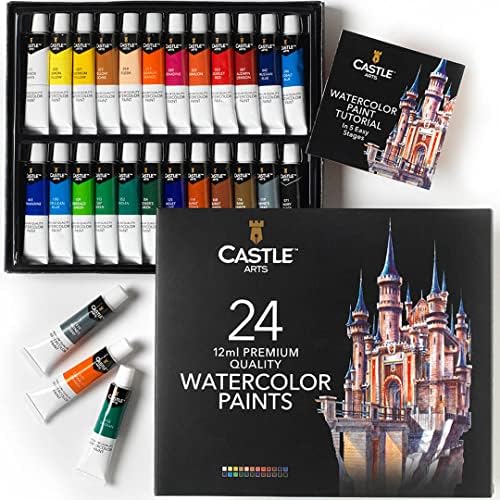 Castle Art Supplies 24 x 12ml Watercolor Paint Tube Set | Value for Adult Artists | Quality, Intense Colors | Just Squeeze The Tube, Mix with Water and Get Creative | in Delightful Presentation Box post thumbnail image