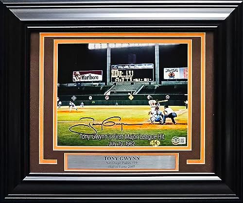 Tony Gwynn Autographed Framed 8×10 Photo Padres 1st M.L.B Hit Beckett BAS QR Stock #218622 post thumbnail image