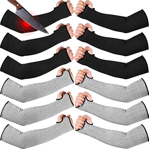 JaGely 6 Pairs Level 5 Cut Resistant Sleeves with Thumb Hole 18 Inches Arm Protection Sleeve Farmer Gardening post thumbnail image