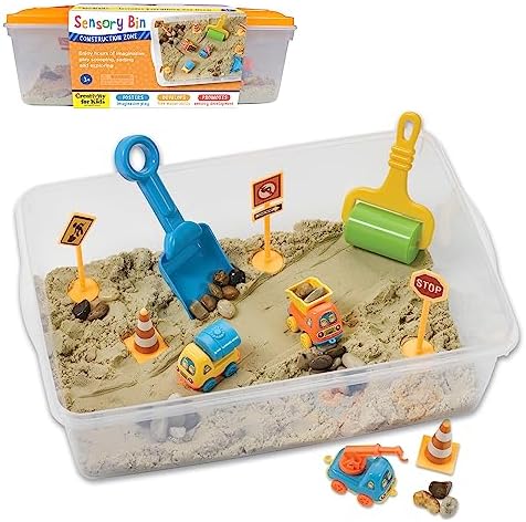 Creativity for Kids Sensory Bin: Construction Zone Playset – Preschool Learning Activities, Excavator Toys for Boys Ages 3-5+, Outdoor Toys and Gifts for Kids post thumbnail image