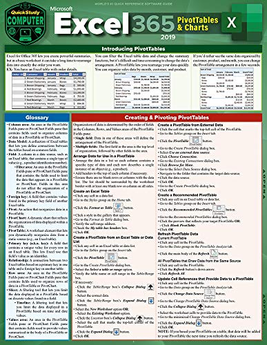 Excel 365 – Pivot Tables & Charts: A Quickstudy Laminated Reference Guide post thumbnail image