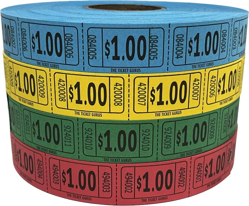 The Ticket Gurus-(4) Rolls of $1.00 Tickets (2000ct per Single roll) Consecutively Numbered Raffle Tickets post thumbnail image