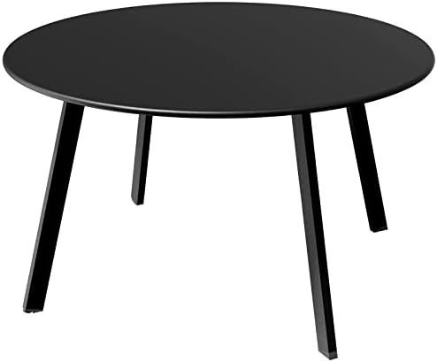 Grand Patio Round Steel Patio Coffee Table, Weather Resistant Outdoor Large Side Table,( Black, 1 PC) post thumbnail image