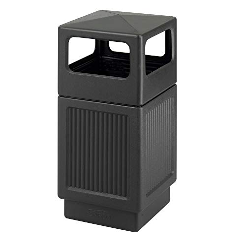 Safco Products Canmeleon Outdoor/Indoor Recessed Panel Trash/Garbage Can 9476BL; Black; Decorative Fluted Panels; 38-Gallon Capacity post thumbnail image